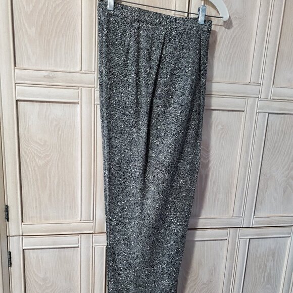 Vintage Clichy Bouclé Pants Suit, Cropped Jacket and Pleated Pants, Size 8 - Picture 13 of 16